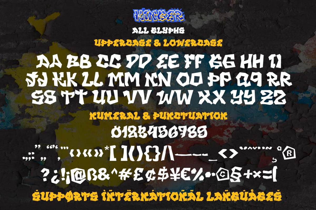 KINGER - Display Graffiti Style Font, a Font by twinstd (Photo 7 of 8)