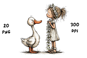 Whimsical Floral Girl and Duck, an Animal Illustration by GiraffeCreative (Thumbnail 6 of 20)