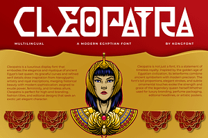 Cleopatra – Modern Egyptian Font, a Serif Font by overlaytemplates