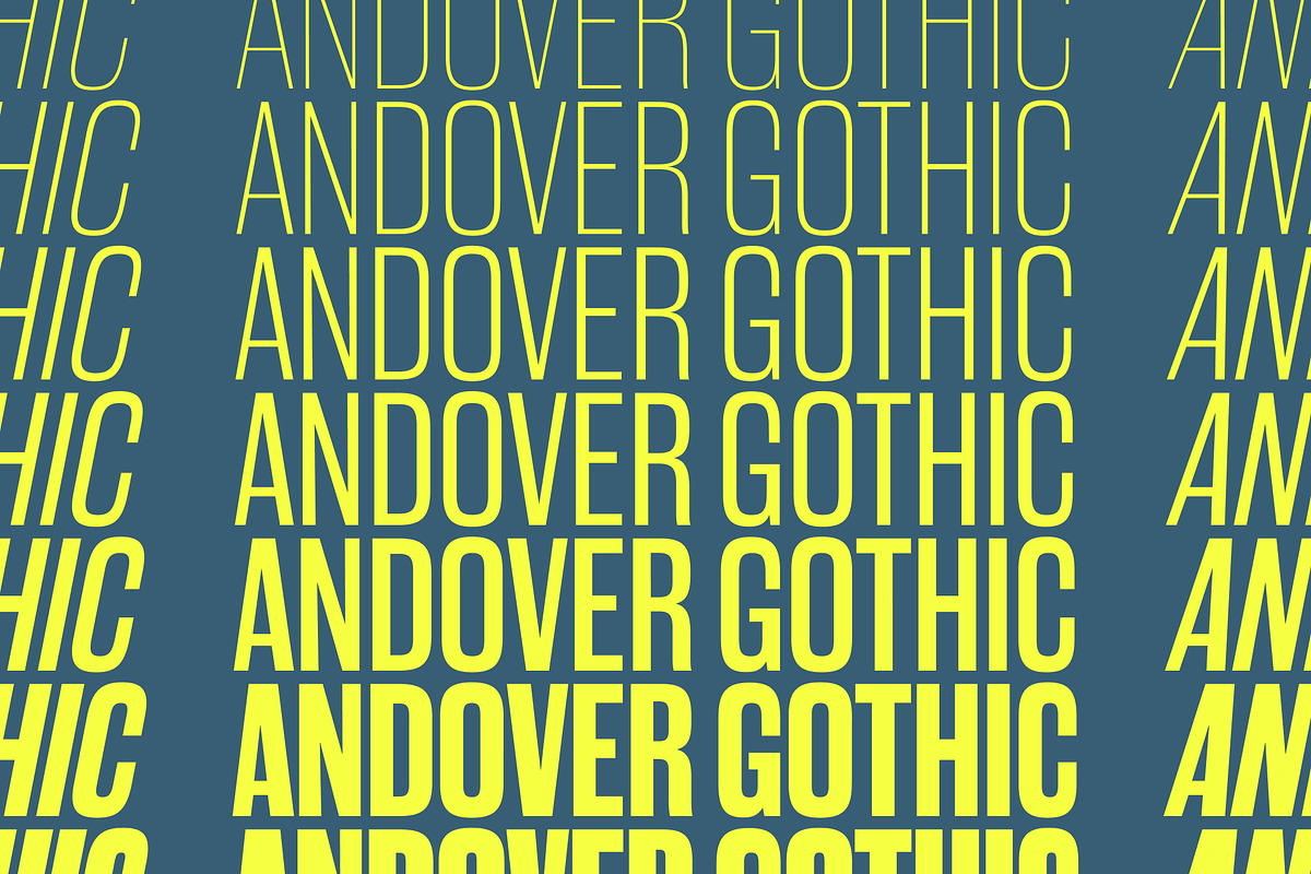 Andover Gothic — A Condensed Grotesk, a Sans Serif Font by Inlay Studio (Photo 1 of 6)