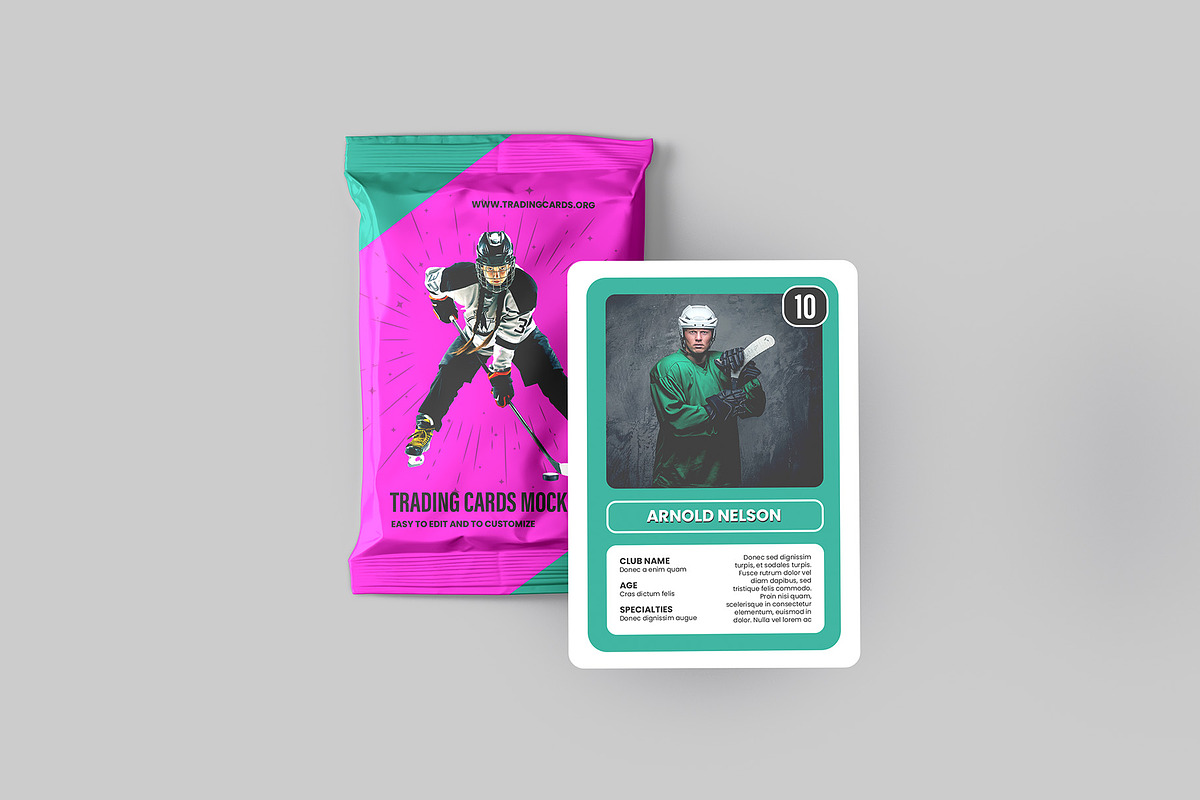 Trading Cards Mockup v2 - 9 views, an Advertising Mockup by Illusiongraphic (Photo 4 of 20)