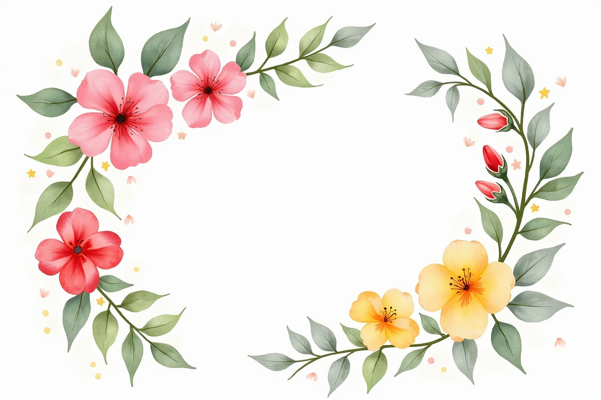Bright Floral Watercolor Set, an Illustration by jahid234 (Photo 7 of 11)