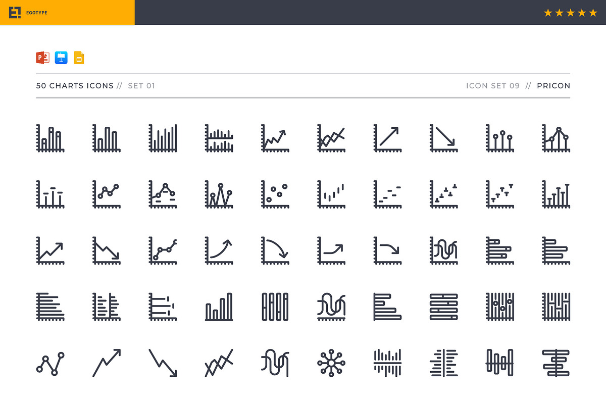 Pricon - Charts Icon Set 01, a Presentation Template by Egotype (Photo 2 of 7)