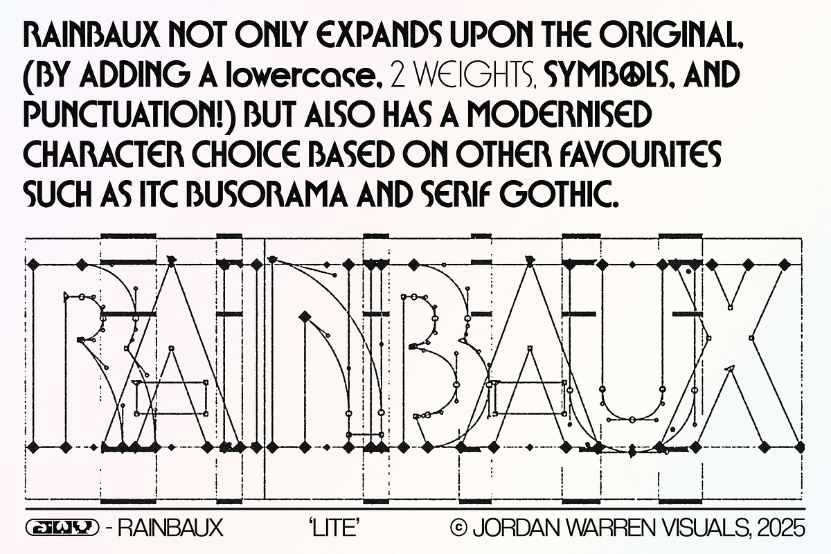 JWV - RAINBAUX, a Sans Serif Font by Jordan Warren Visuals (Photo 7 of 13)