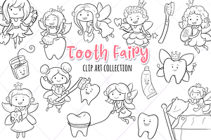 Tooth Fairy Digital Stamps