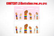 LGBT Flags Wristwand Elements, a Person Illustration by Kakigori Studio (Thumbnail 2 of 4)