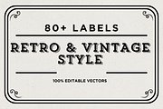 80+ Retro & Vintage Style Labels, a Branding & Logo Template by ThePhoton (Thumbnail 1 of 9)