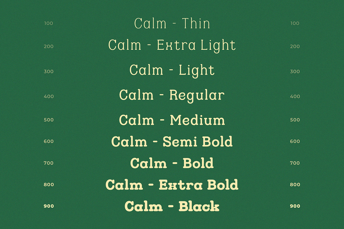 Calm - Slab Serif Family, a Slab Serif Font by Krismagraph (Photo 5 of 12)