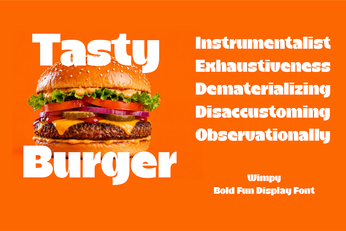 Wimpy Bold Fun Display Font, a Sans Serif Font by PeanutButter Type (Photo 3 of 5)