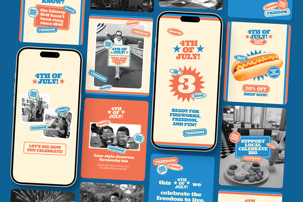 4th of July Instagram Templates, a Social Media Template by Supanium Studio (Photo 5 of 5)
