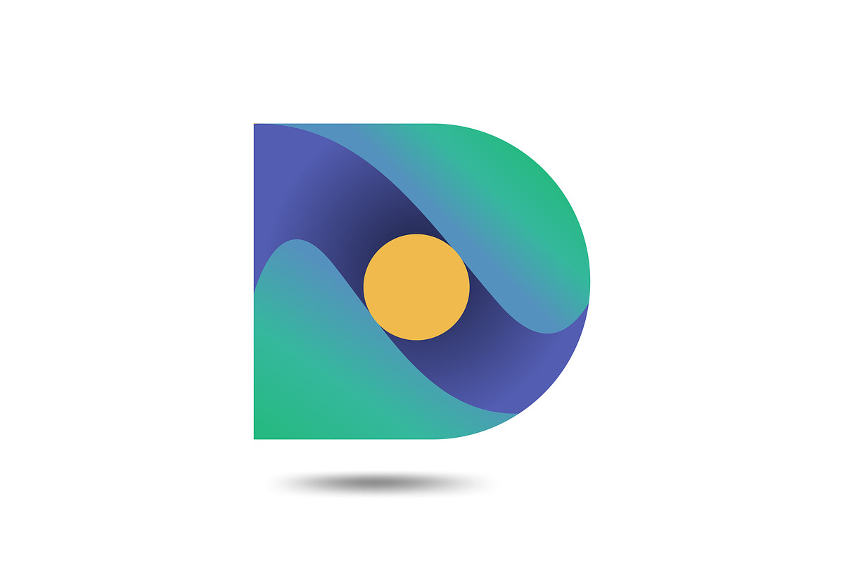 abstract letter d logo with gradient, a Branding & Logo Template by RAHMAT