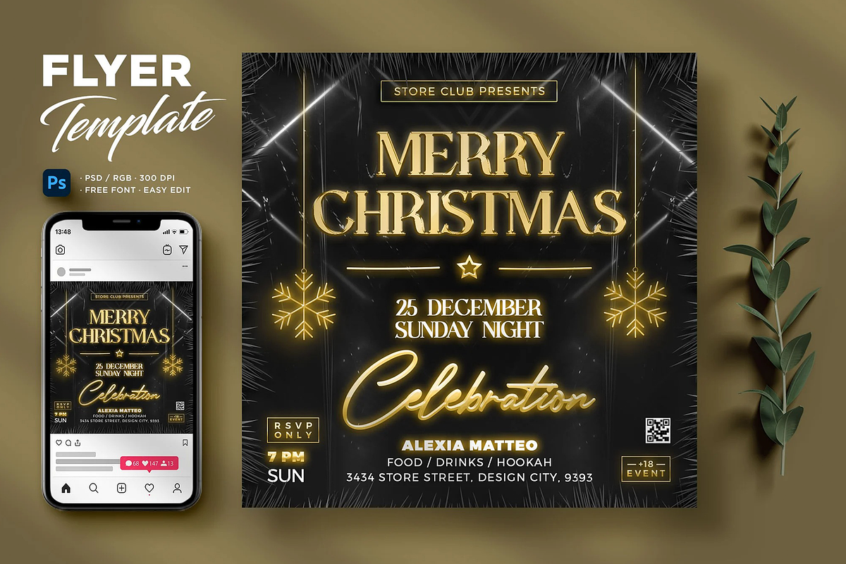 Christmas Flyer Template, a Flyer Template by Hubzway