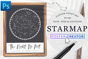 Star Map Poster Creator, Minimal, a Plug-in Add-On by Drifter Studio (Thumbnail 1 of 8)