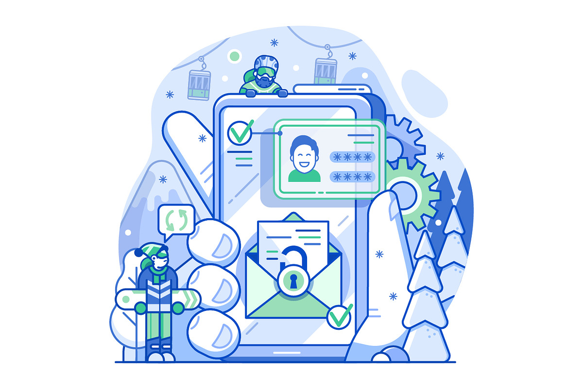 Skiing Resort Web Illustrations, a Sport Illustration by Alex Krugli (Photo 11 of 15)