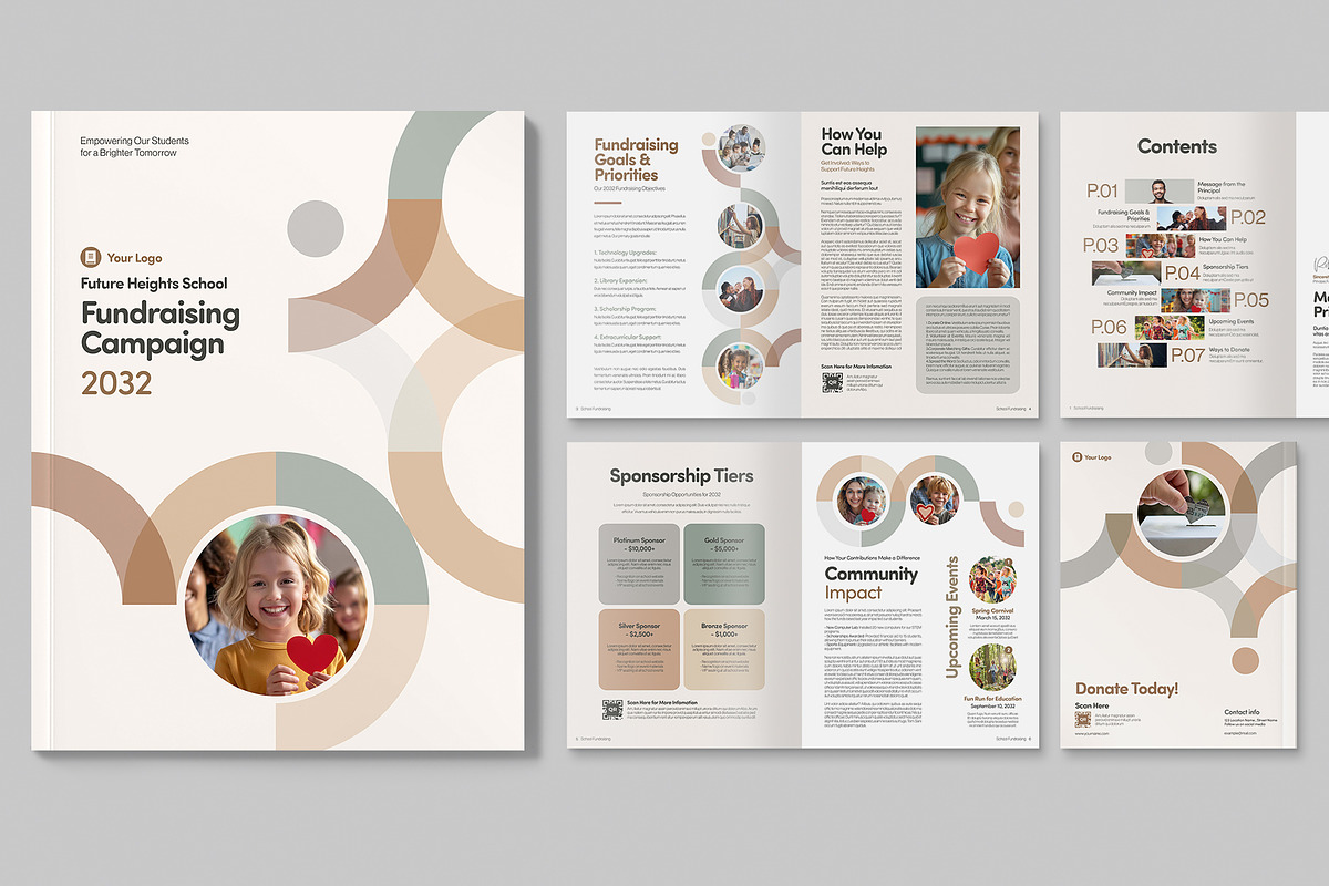 School Fundraising Brochure Template, a Brochure Template by BrandPacks (Photo 4 of 4)
