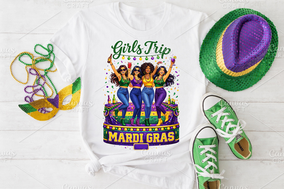 Girls Trip Mardi Gras PNG, an Illustration by Canvas Craft (Photo 5 of 6)