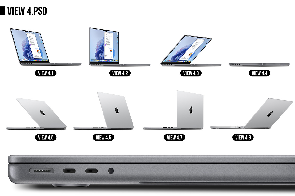 Apple Macbook Pro 14 (2021) MockUp, a Mac Mockup by Alex_Yanko (Photo 5 of 19)