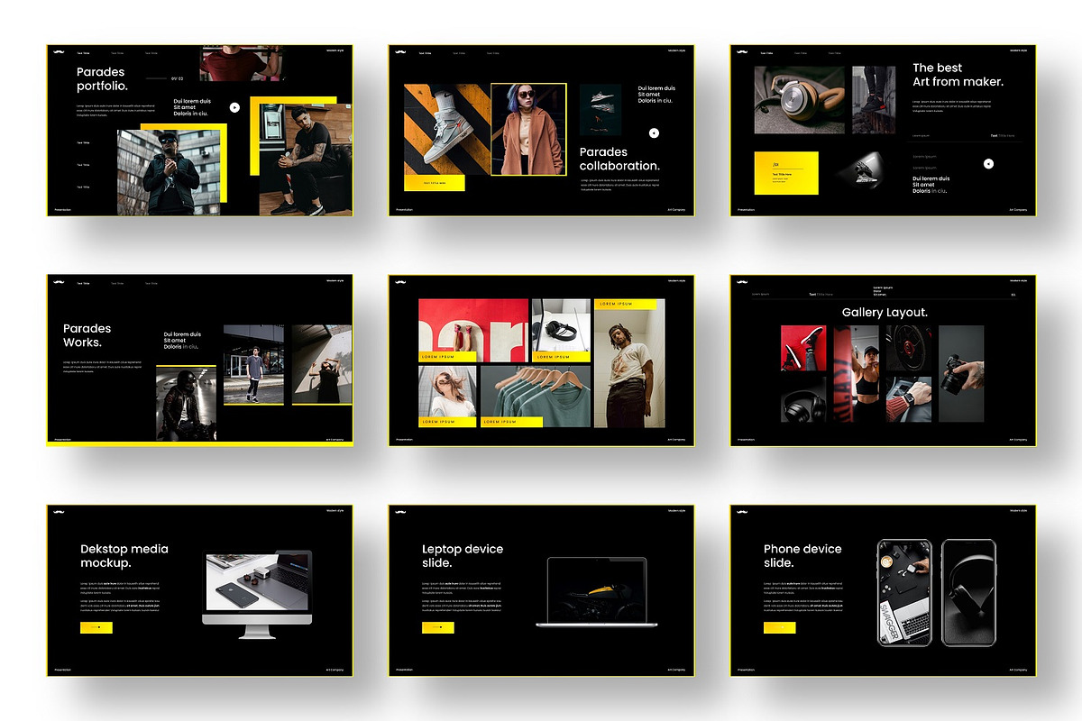 Parades  – Business PowerPoint, a Presentation Template by Dens Creative Studio (Photo 4 of 6)