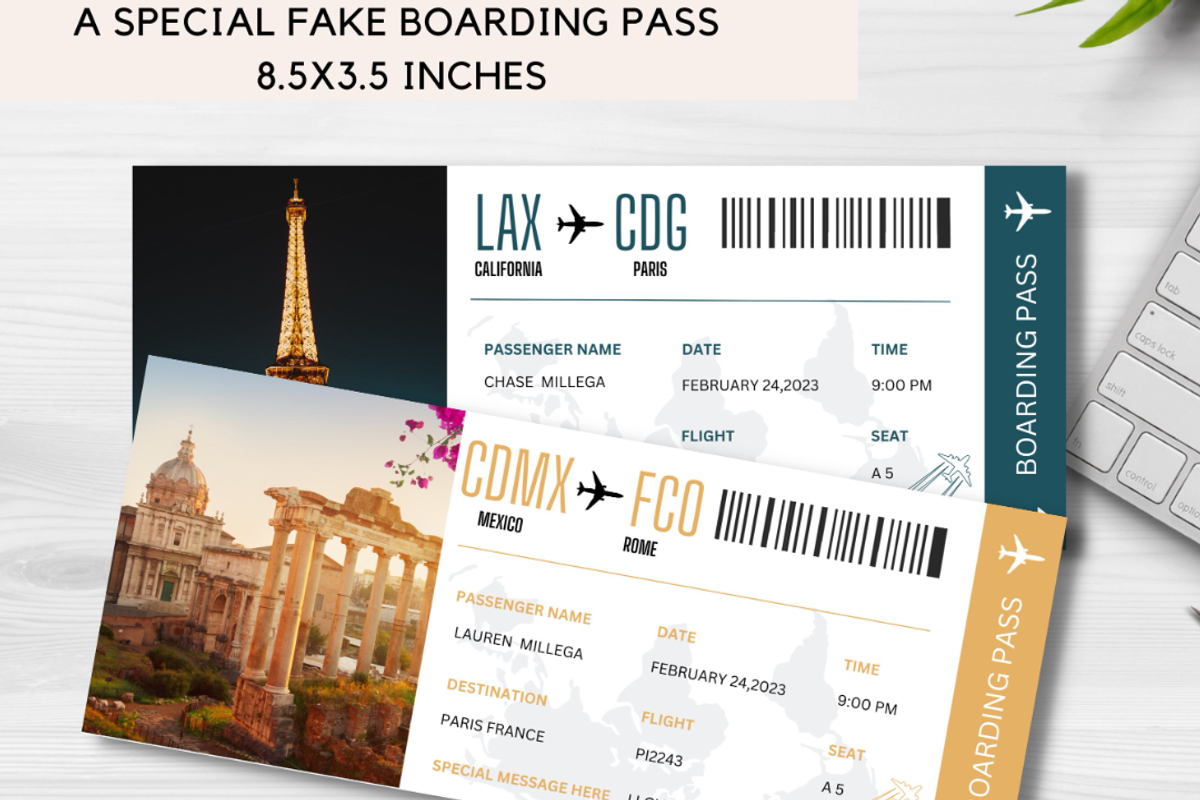 Editable Boarding Pass Template, a Card Template by YasdeyDesigns (Photo 6 of 8)