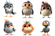Fluffy Birds Clipart Bundle, an Illustration by Pixels.Craft (Thumbnail 4 of 8)