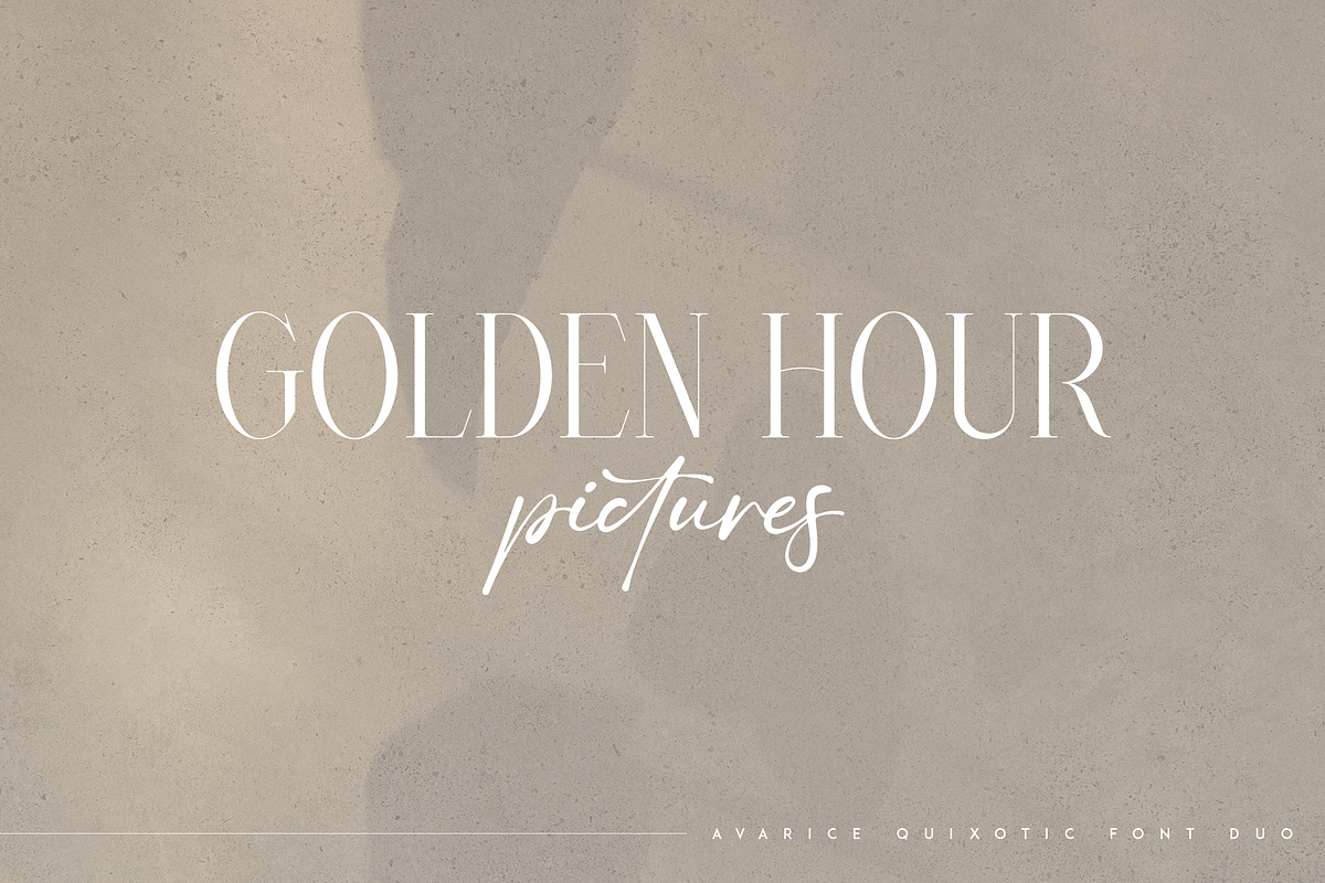 Avarice & Quixotic - modern font duo, a Serif Font by Only Fonts (Photo 5 of 12)