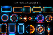 Neon Frame Overlays JPG ,Overlays, a Background Graphic by Chipshpow Graphics (Thumbnail 12 of 13)