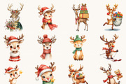 Funny Christmas Reindeer Clipart, an Animal Illustration by Design Scotch (Thumbnail 5 of 8)