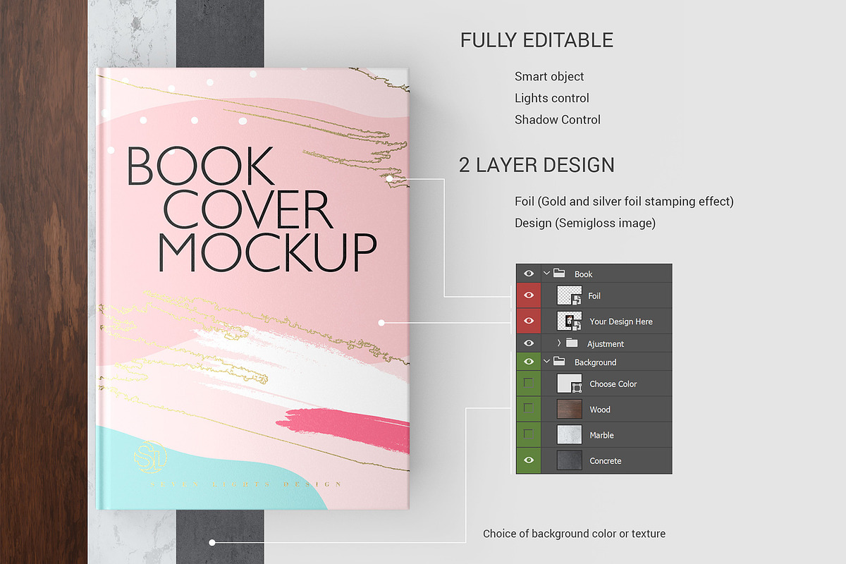 Book Cover Mockup Set, a Books & Magazine Mockup by Seven Lights (Photo 2 of 15)