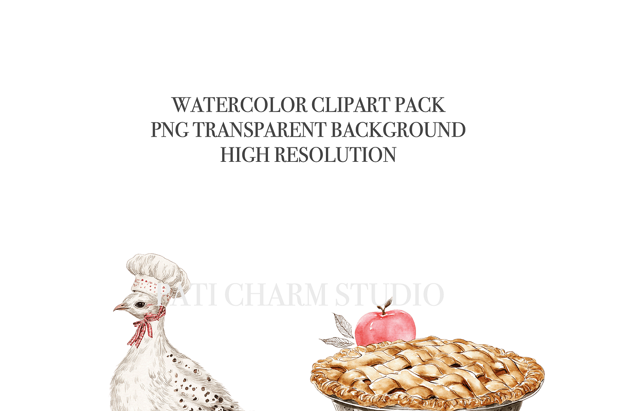 25 Thanksgiving Clipart, an Animal Illustration by Pati Charm Studio (Photo 5 of 8)