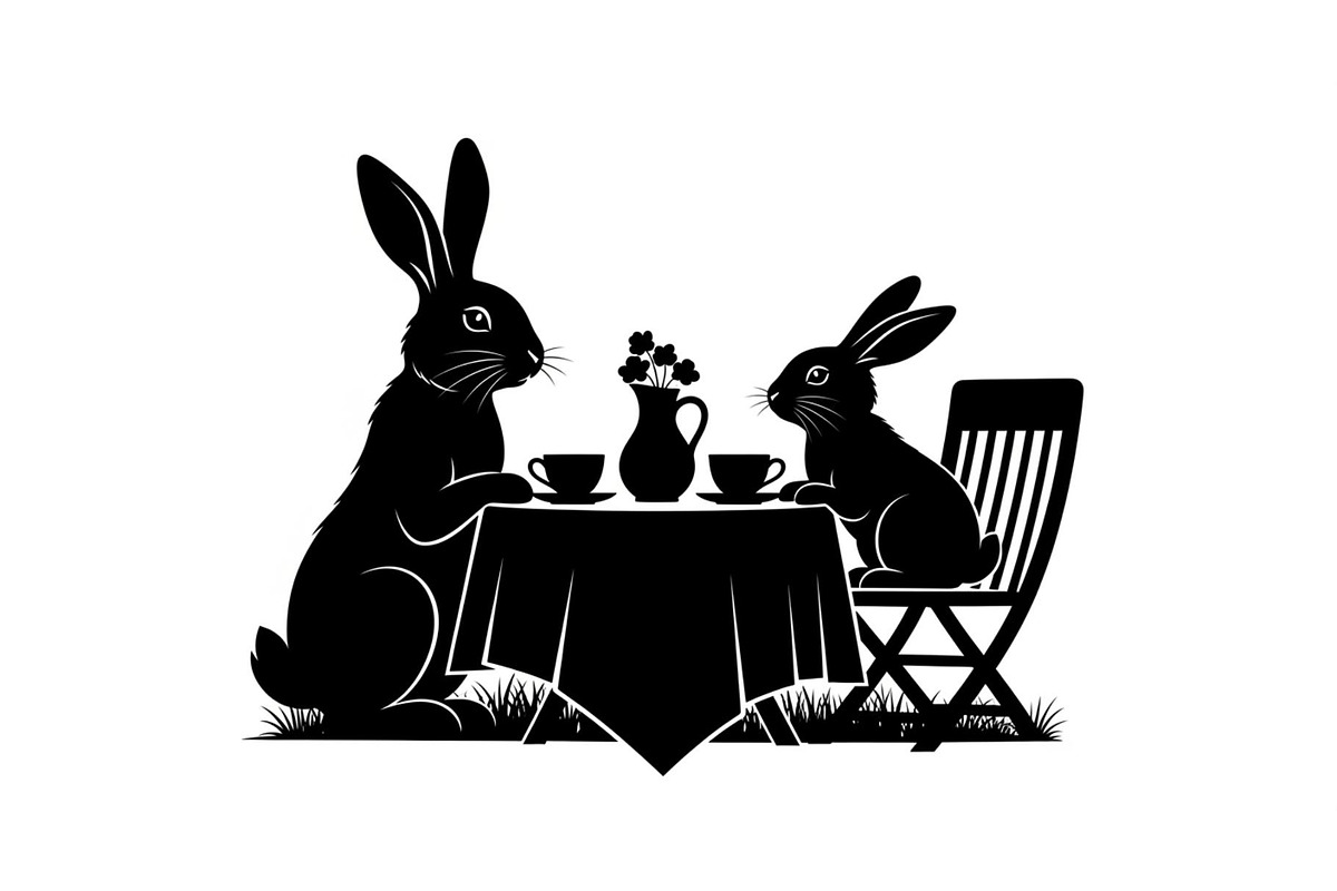 Garden Bunny Silhouette Bundle, an Illustration by jahid234 (Photo 8 of 48)