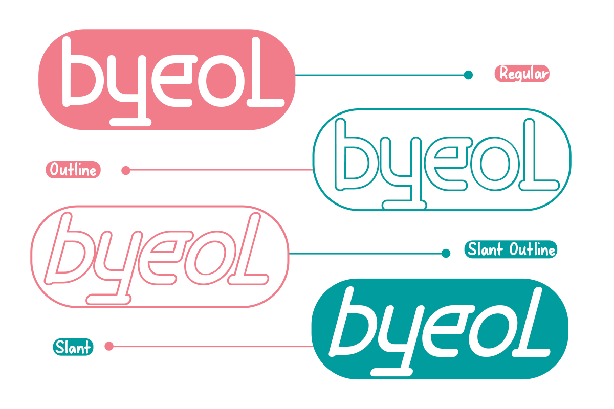 Seongal - 4 Korean Display Typeface, a Handwritten Font by Pandeka Studio (Photo 3 of 9)
