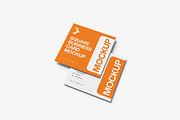 Square Business Card Mockup, a Product Mockup by Indah (Thumbnail 2 of 5)