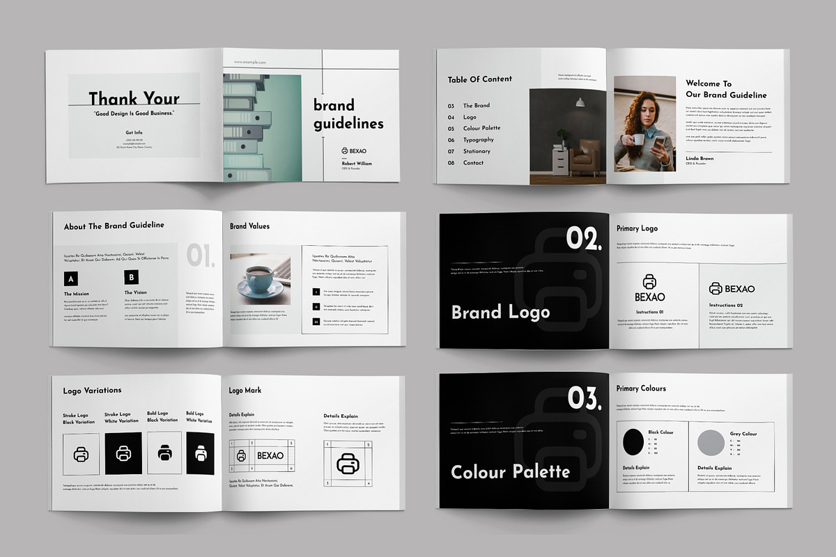 Brand Guideline Template, a Brochure Template by ContestDesign (Photo 2 of 3)