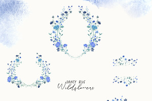 Dainty Blue Wildflowers Clipart