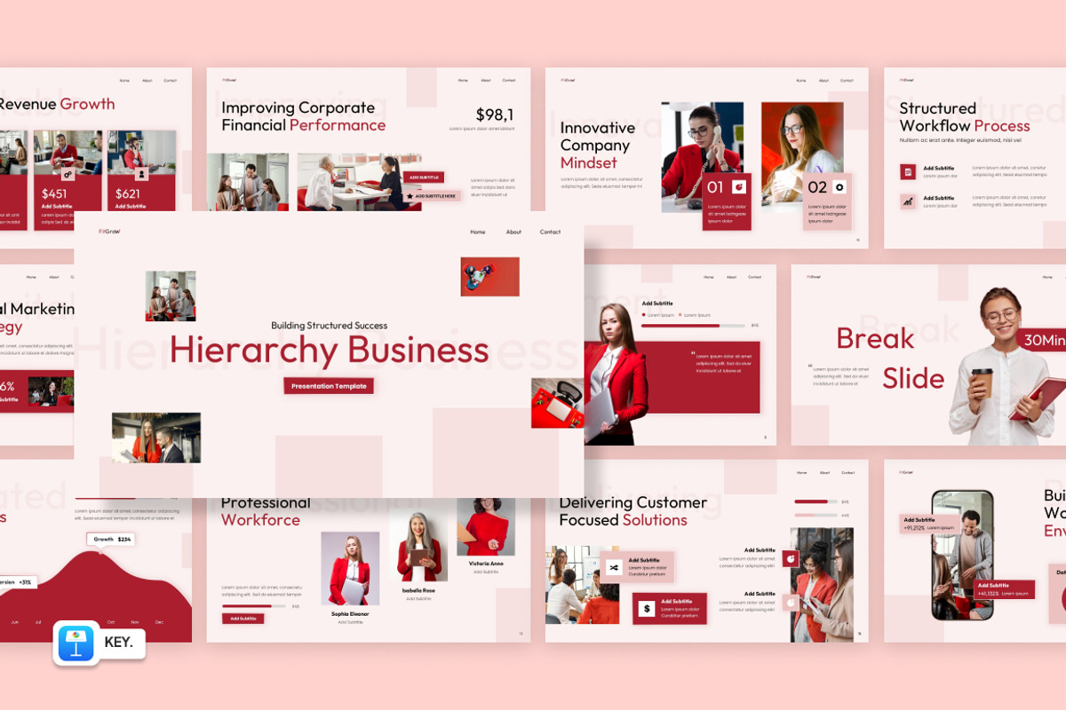Hierarchy Business Keynote, a Presentation Template by Loin Studio (Photo 1 of 4)