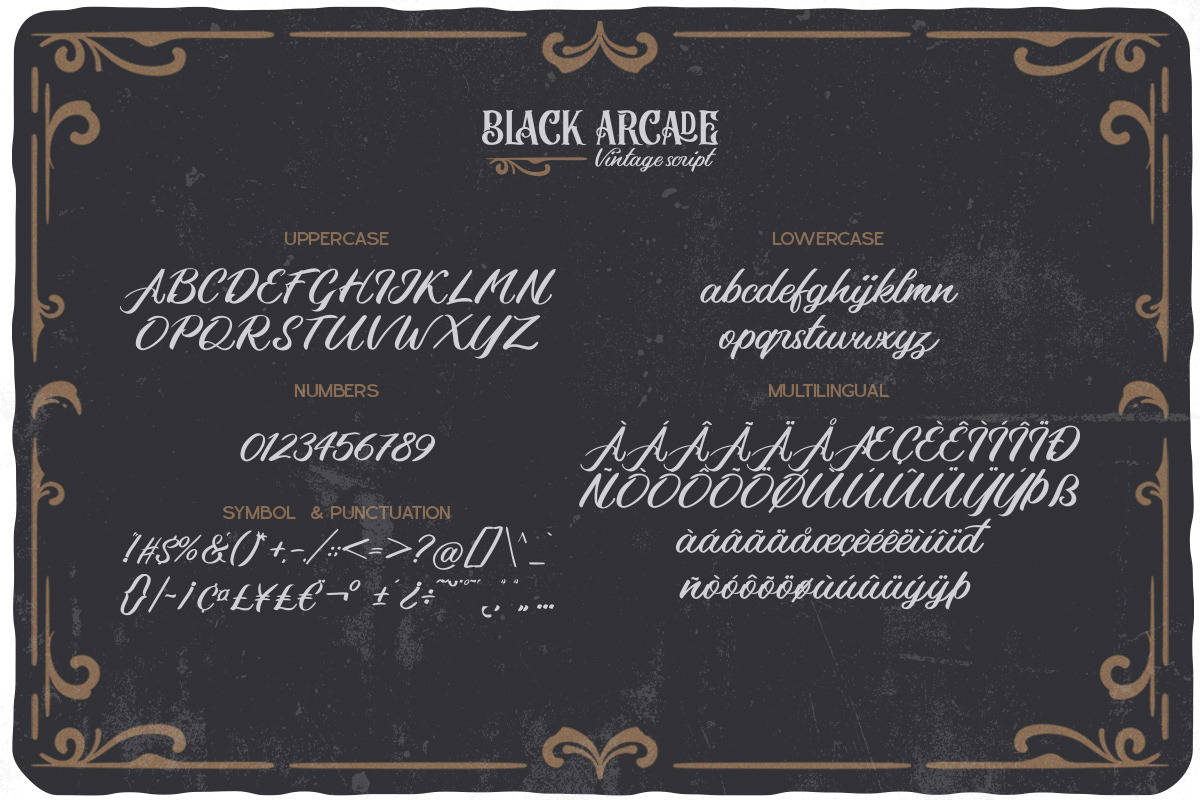 Black Arcade, a Script Font by Vintage Division (Photo 19 of 20)