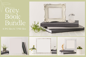 Grey Book Mock Up Bundle