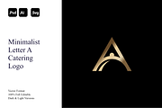 Minimalist Letter A Catering Logo, a Branding & Logo Template by Luxury Logos (Thumbnail 1 of 4)