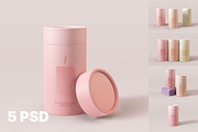 Paper Tube Mockup, a Packaging Mockup by GraphicWave (Thumbnail 1 of 6)