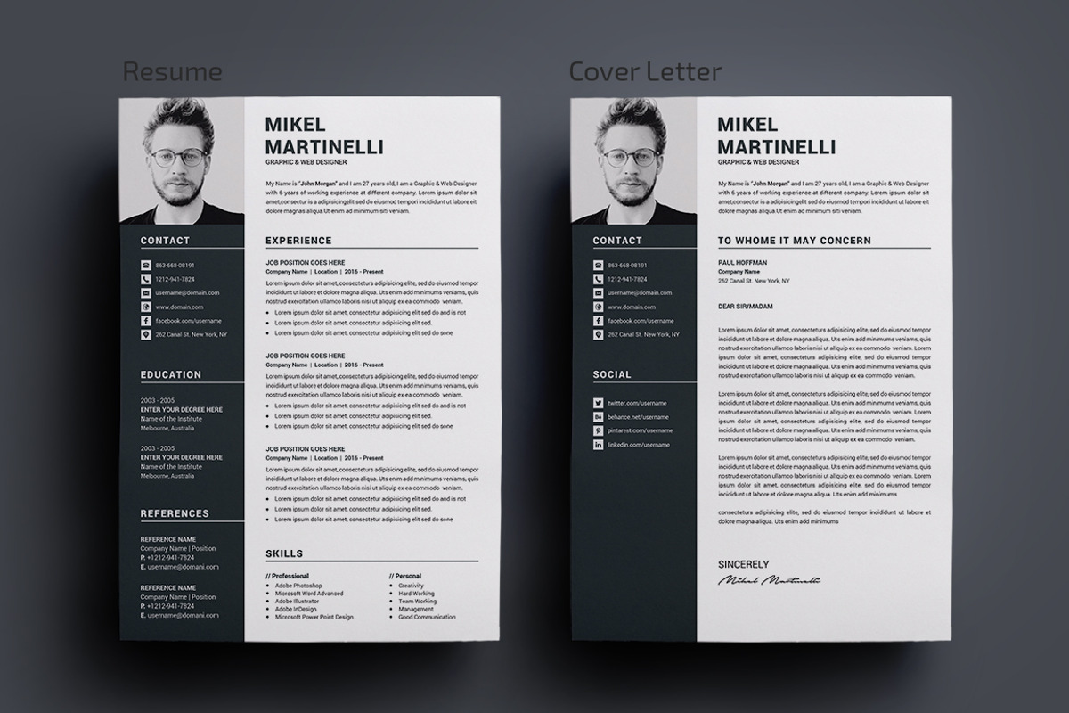 Resume/CV Word Template, a Resume Template by deviserpark (Photo 2 of 5)