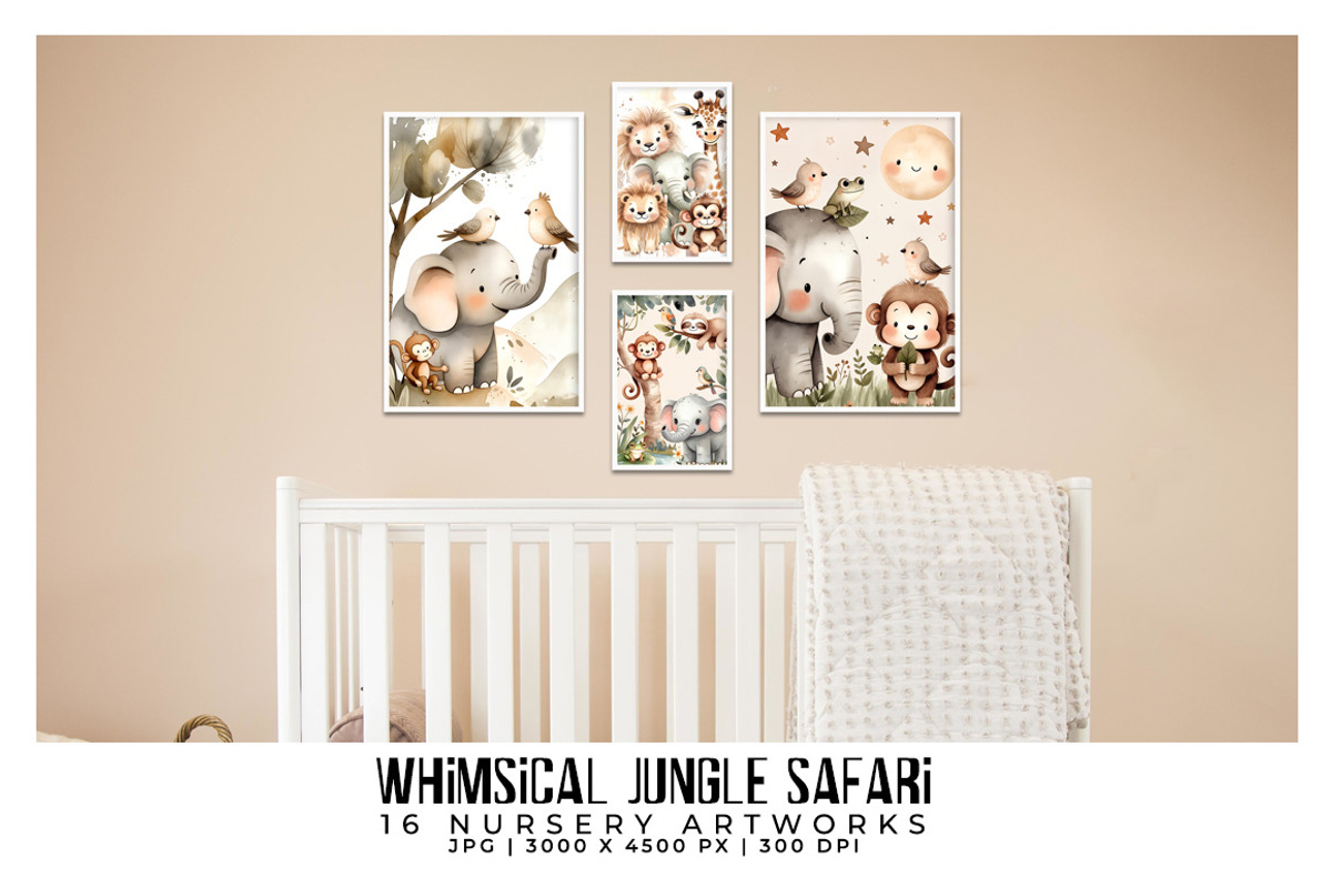 Whimisical Jungle Safari, a Decorative Illustration by Digital Art Creations (Photo 5 of 7)