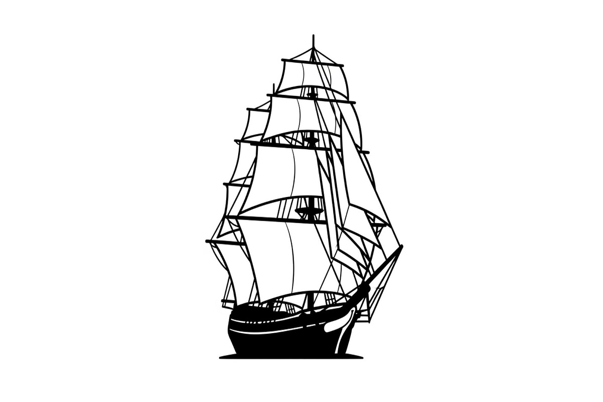 Vintage Sailing Ship SVG Bundle, an Illustration by Designs_River (Photo 6 of 31)