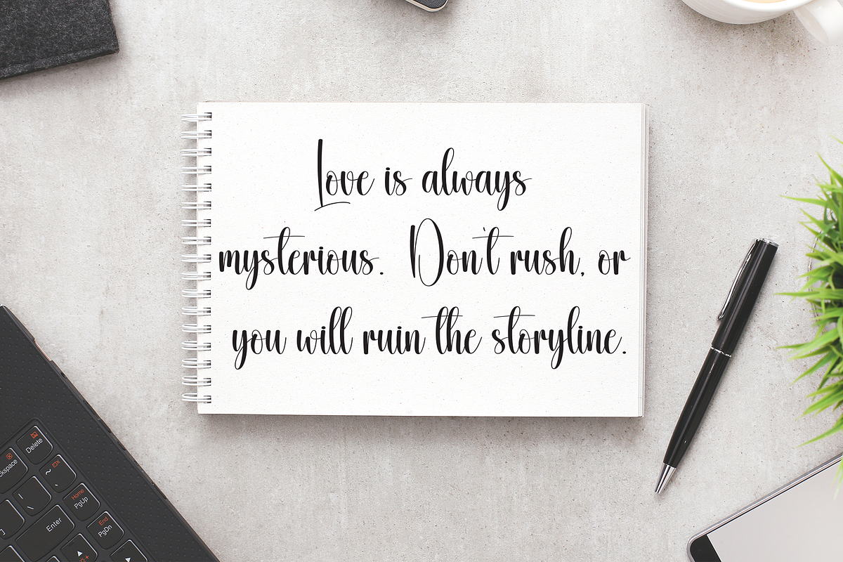 Mandala | Script Font, a Handwritten Font by Scratchones (Photo 5 of 9)