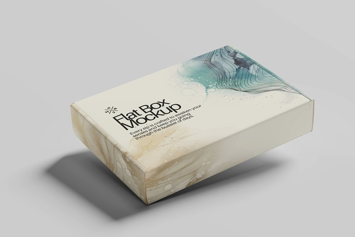 Flat Box Mockup, a Packaging Mockup by Tokobeta (Photo 2 of 7)