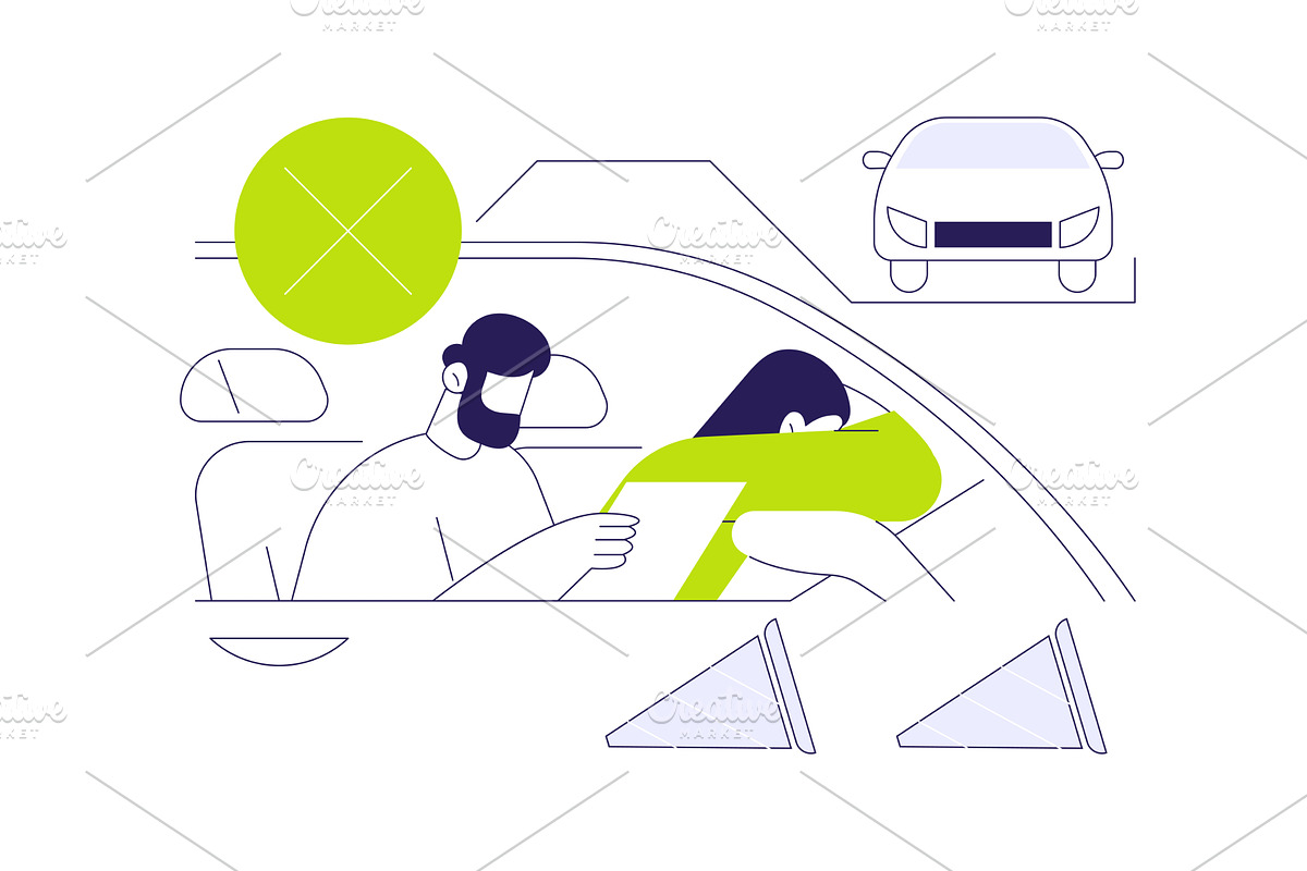 Failing driving school exam abstract, a Transportation Illustration by Visual Generation