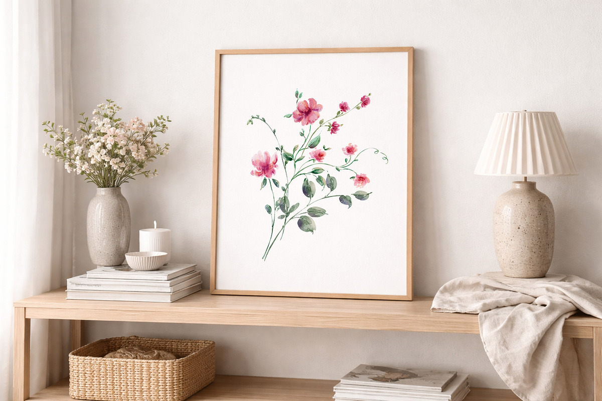 Valentine’s Day watercolor florals, a Decorative Illustration by Yuliia Lashevska (Photo 3 of 11)