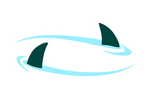 Stylized Shark Fins Creatively, an Animal Illustration by the8monkey