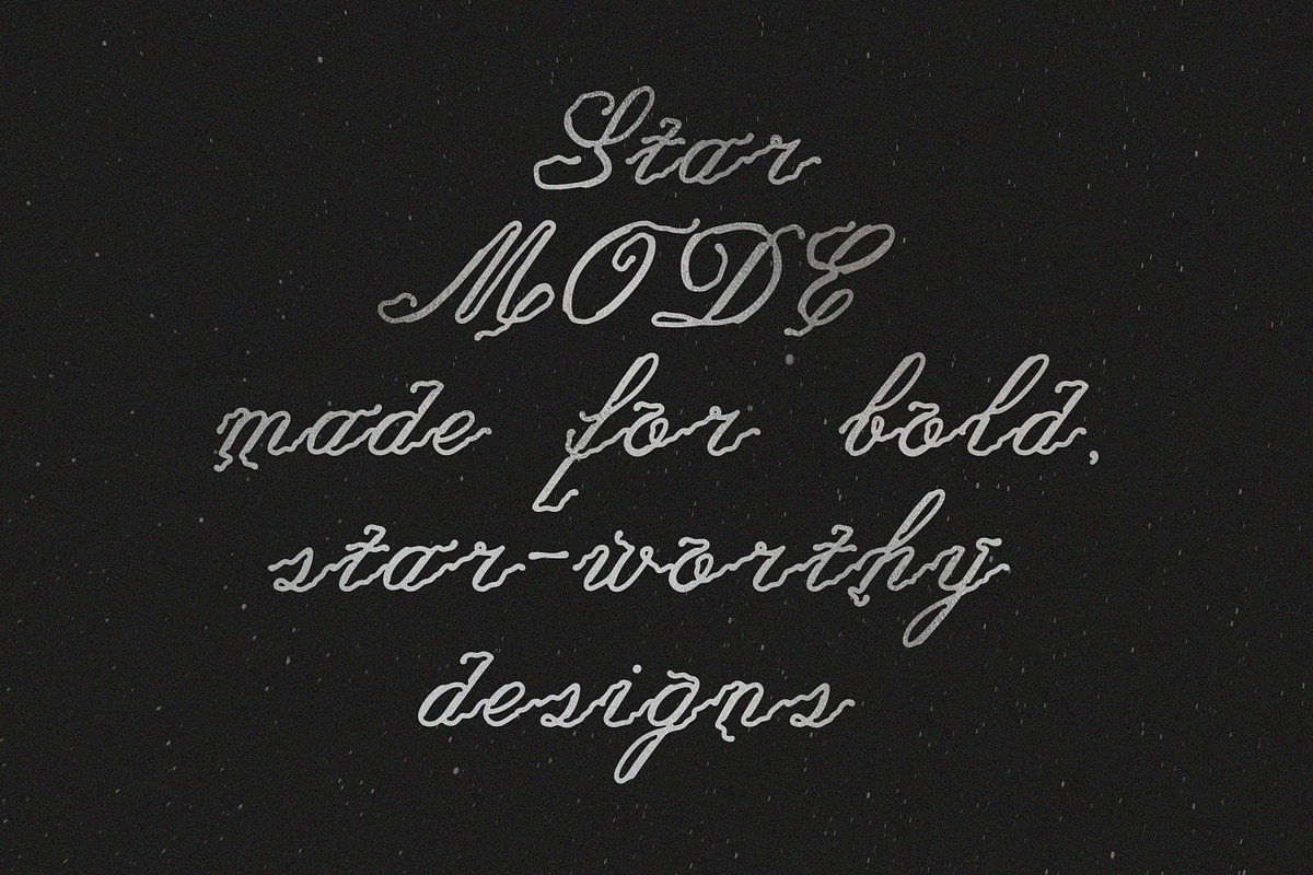 Star Mode Modern Expressive Script, a Script Font by AnMark (Photo 11 of 13)