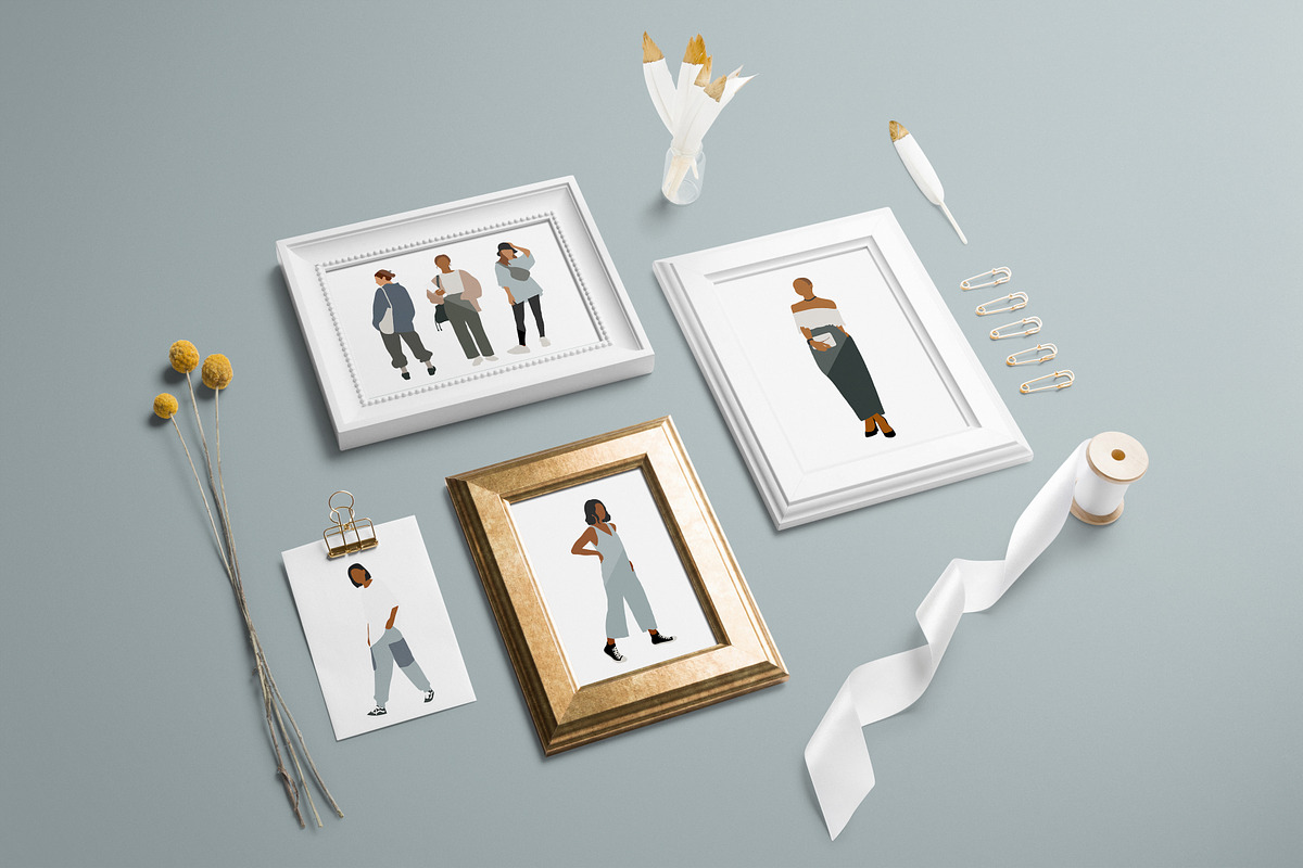 Abstract Black Women clipart, a Decorative Illustration by ApetekMarket (Photo 4 of 6)