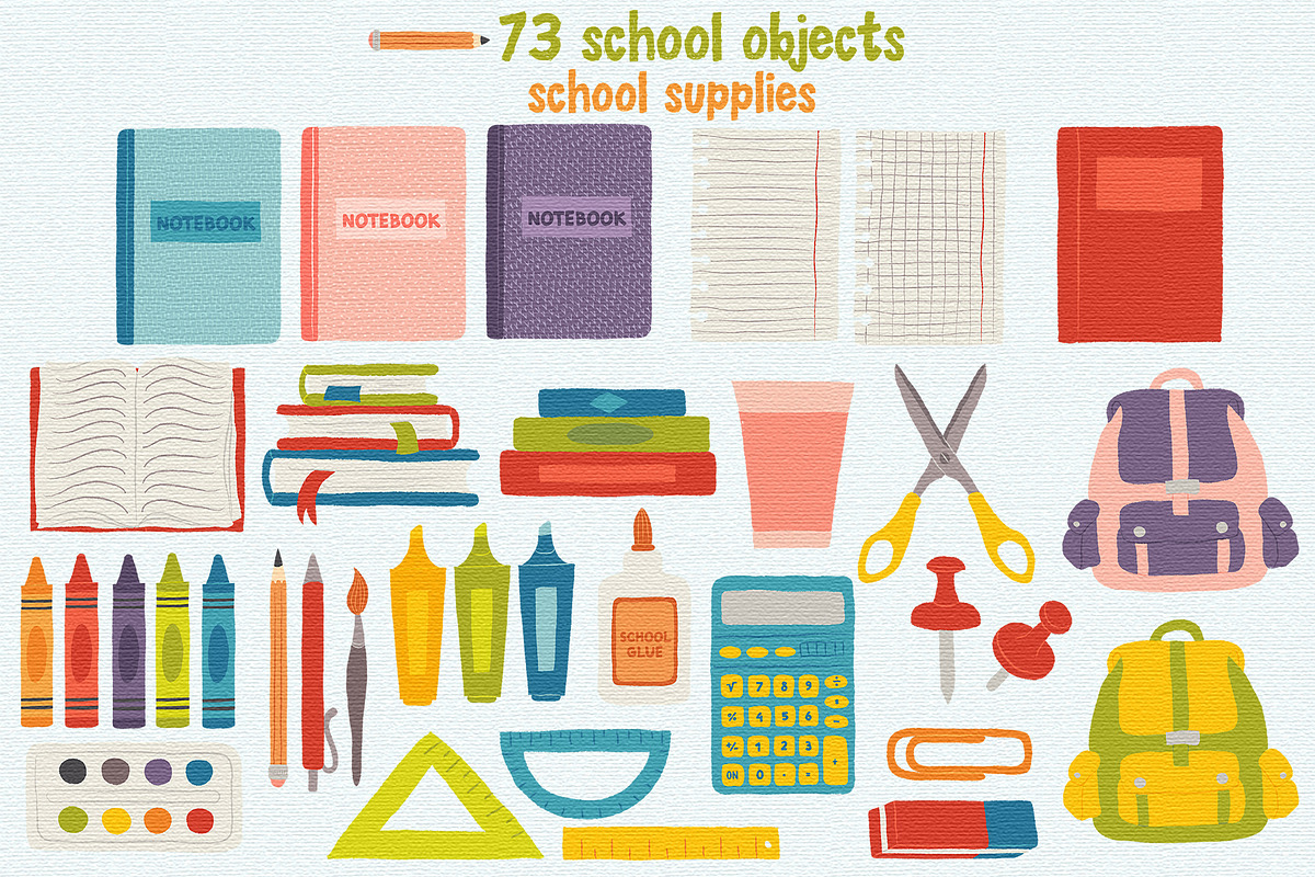 Back to school vector clipart, an Object Graphic by Trinibis (Photo 4 of 7)